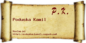 Poduska Kamil névjegykártya